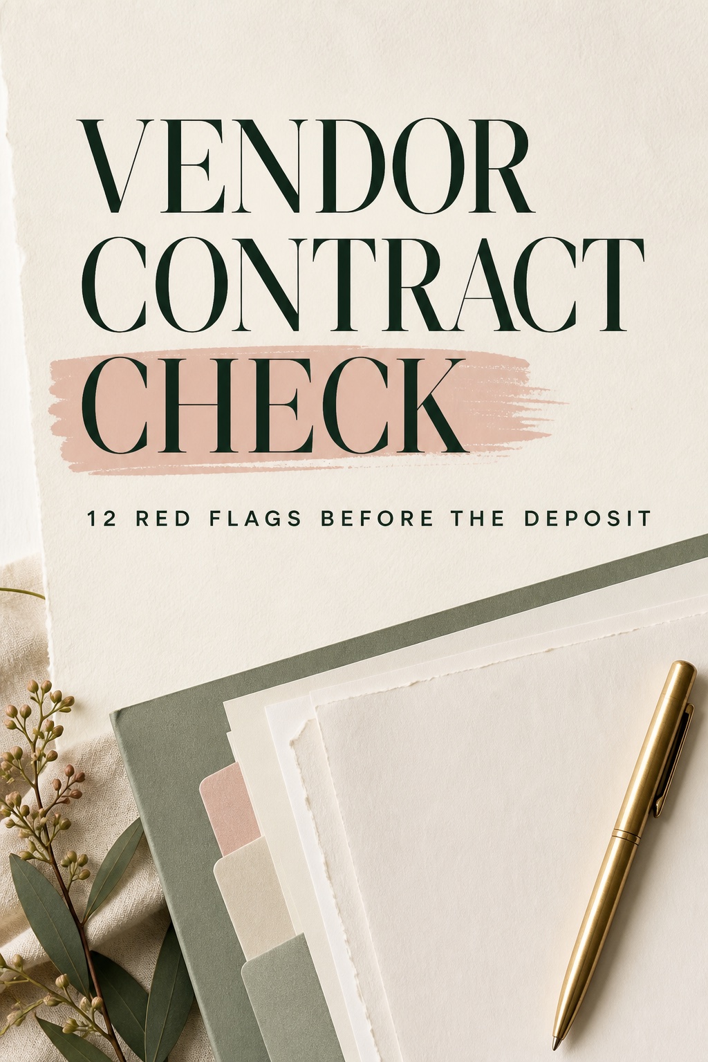 Vendor Contracts: 12 Red Flags Before You Pay a Deposit